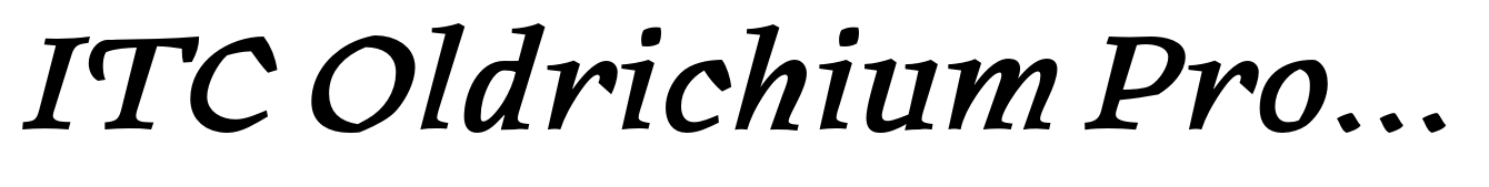 ITC Oldrichium Pro Demi Italic
